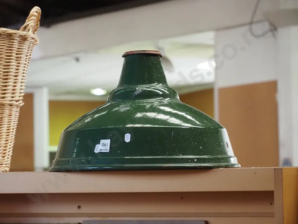 green enamel industrial light shade Diam-410 Image 1++