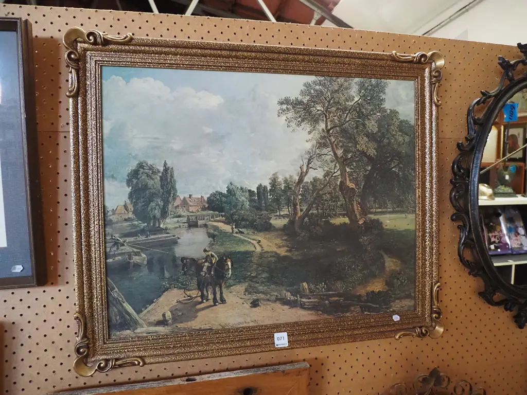 framed Constable print Image 1++