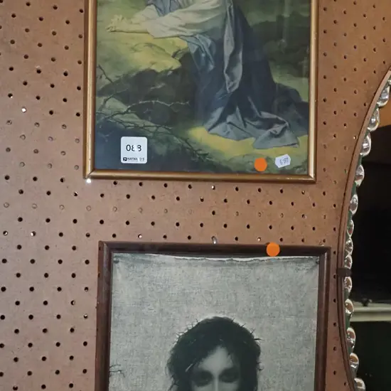 2x framed religious prints