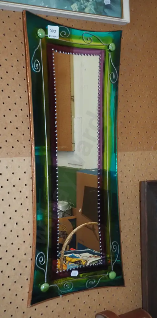 asymetrical hand painted mirror Image 1++