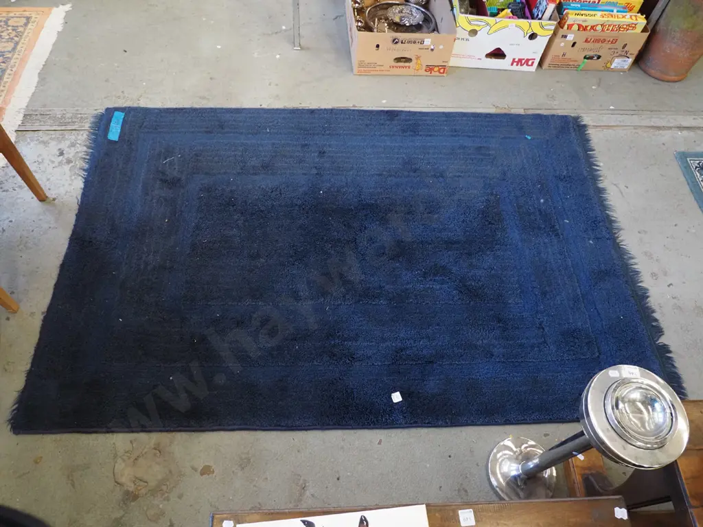 blue woollen floor mat L-1860 W-1210 Image 1++