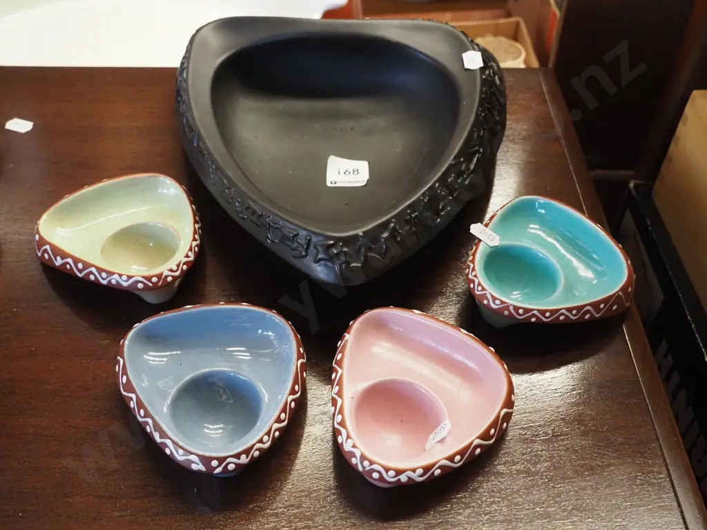 4x retro egg cups, Kalahari bowl Image 1++
