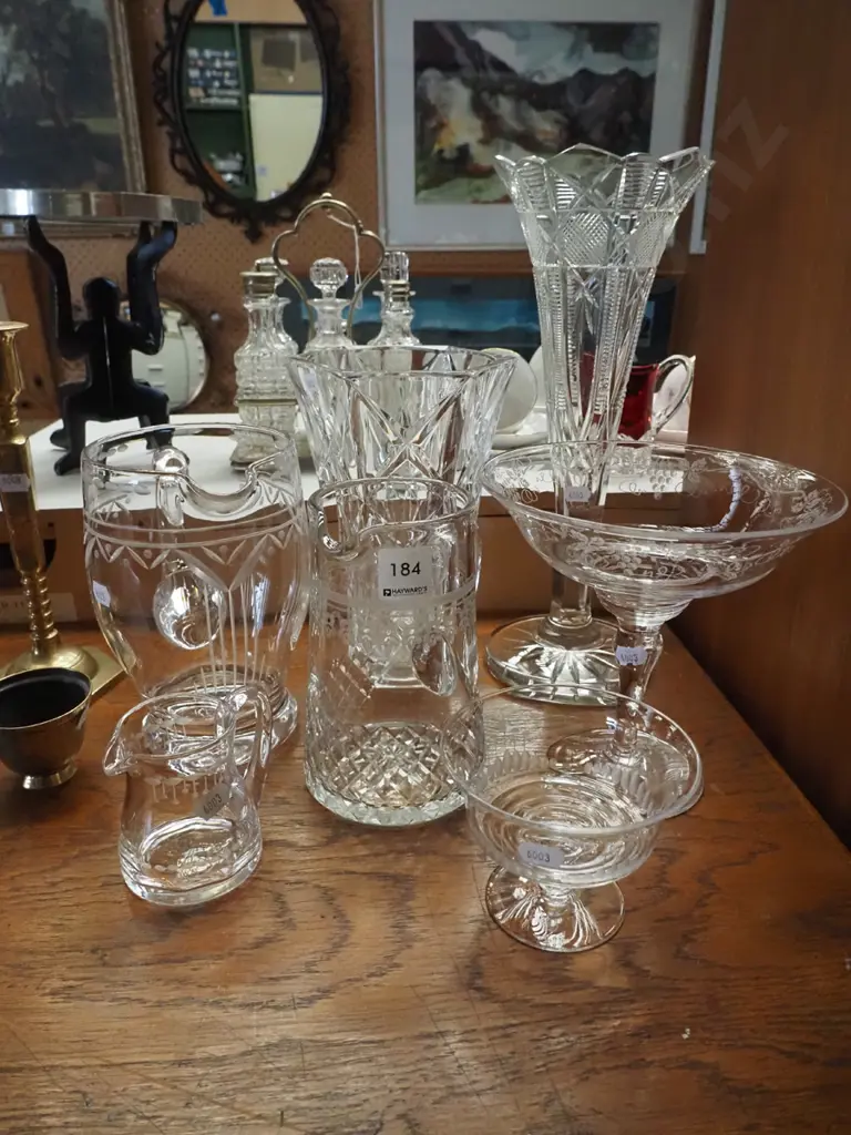 cut crystal and glass vases, comports etc Talles vase H-320 Image 1++
