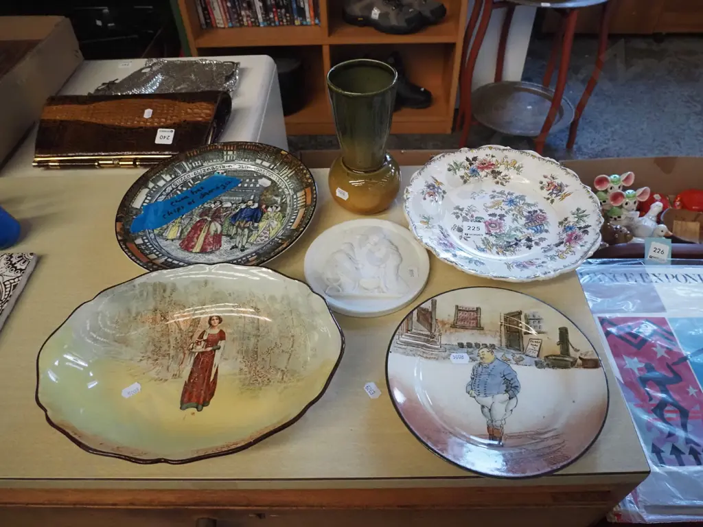 Wade vase, Doulton plates, bowls, Royal Copenhagen wall charger etc Image 1++