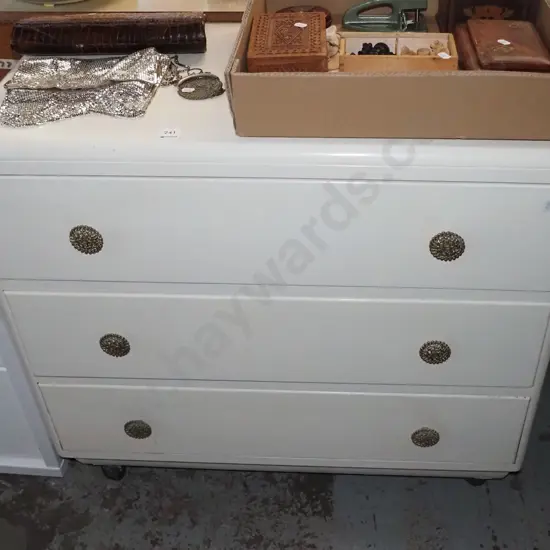 white painted rimu lowboy H-760 W-810 D-410