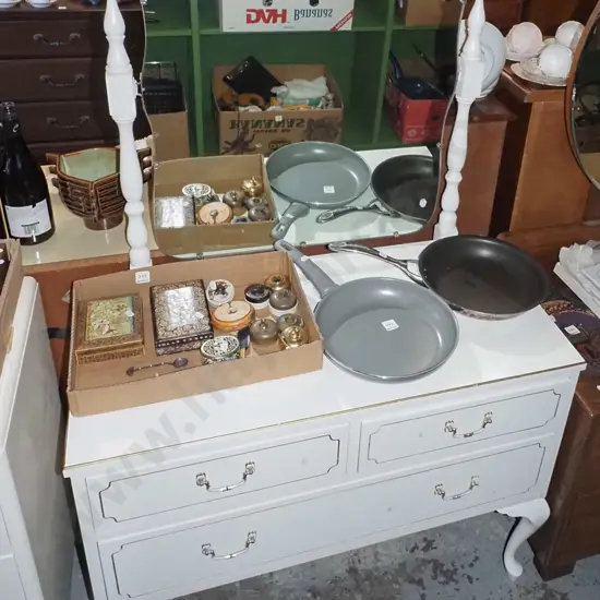 cab leg solid wood 3 drawer mirror back dresser H-1500 W-900 D-400