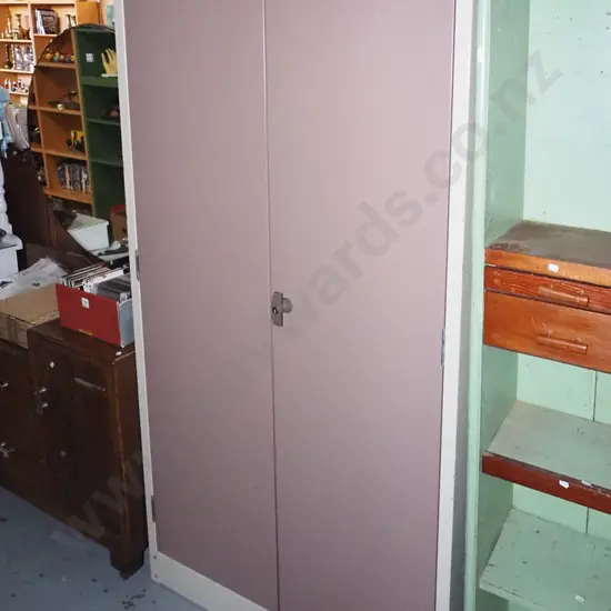 Precision 2 door metal cabinet - adjustable internal shelves- no key H-1830 W-920 D-410