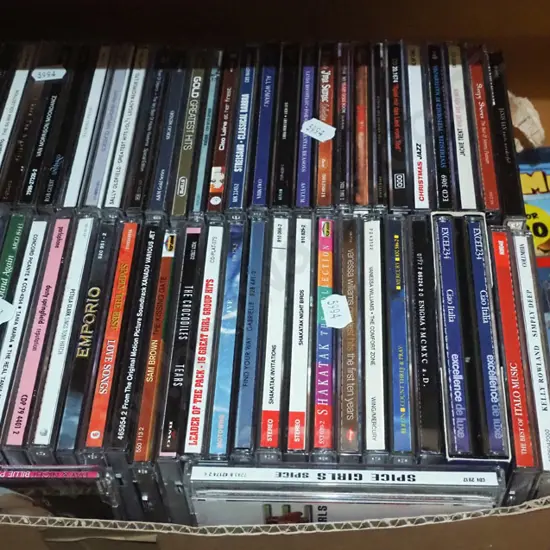 box of CDs