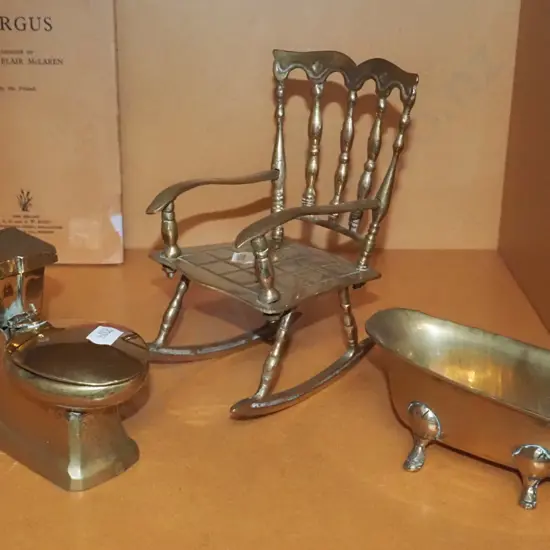 assorted brass ornaments