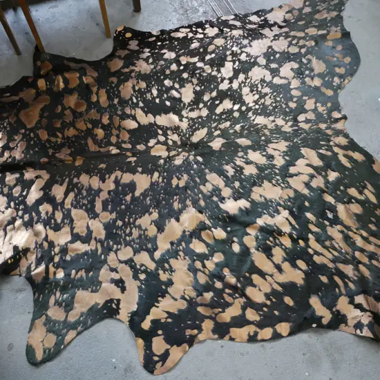 black and gold spotted cow hide L-2700 W-2200 at longest points