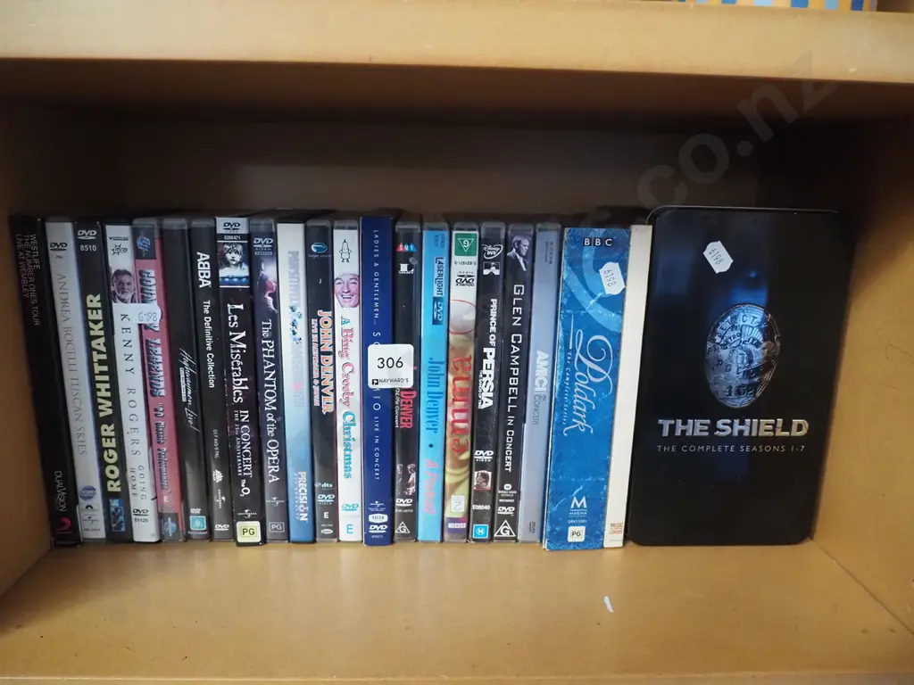 shelf of DVDs Image 1++
