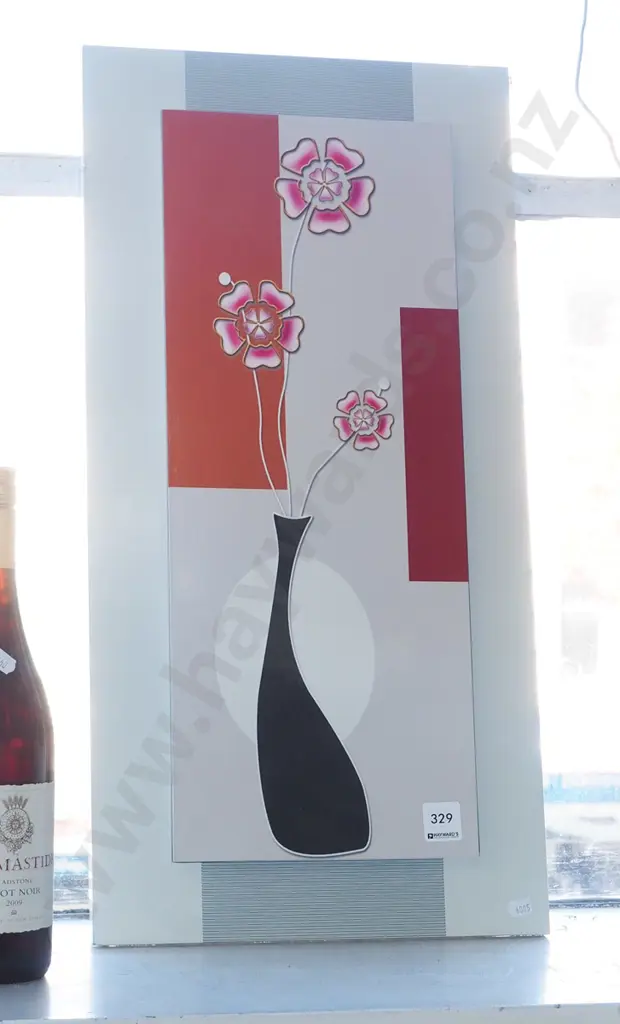 print on board - flowers in vase Image 1++