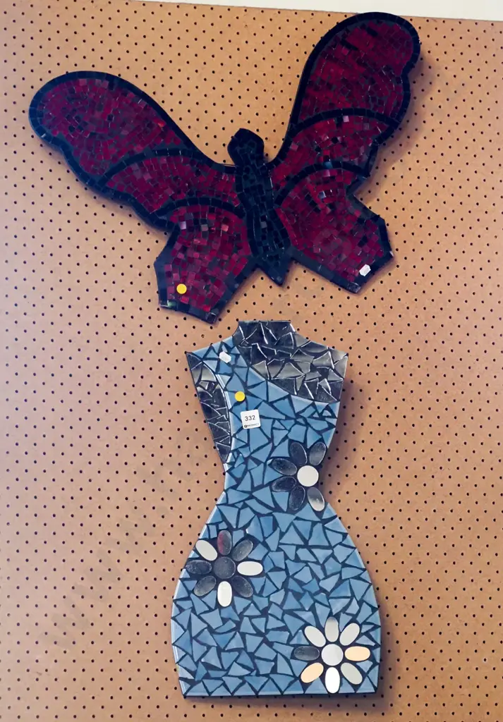 mosaic butterfly, female torso - yellow dots Image 1++