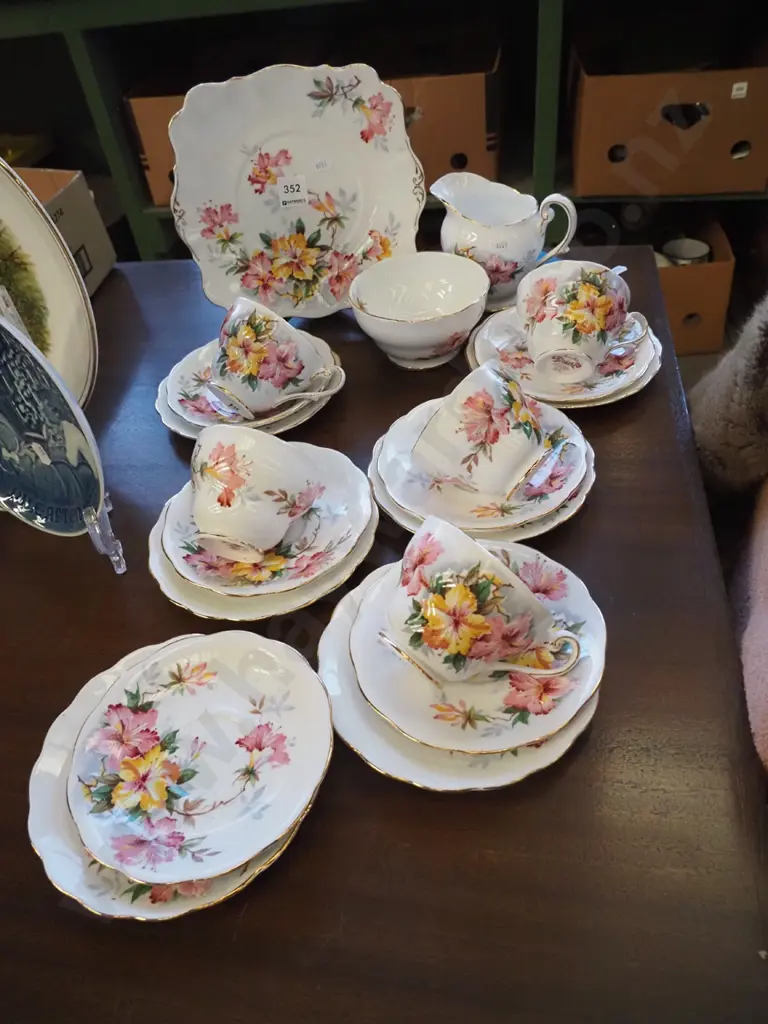 Royal Standard Azalea trios, creamer etc Image 1++