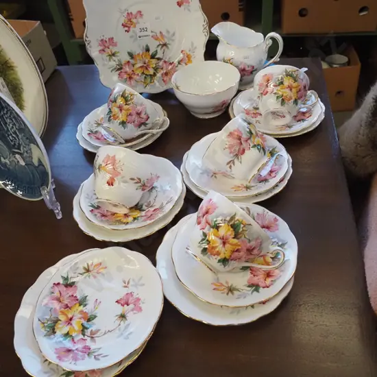 Royal Standard Azalea trios, creamer etc