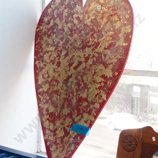 painted mdf cut out love heart H-930