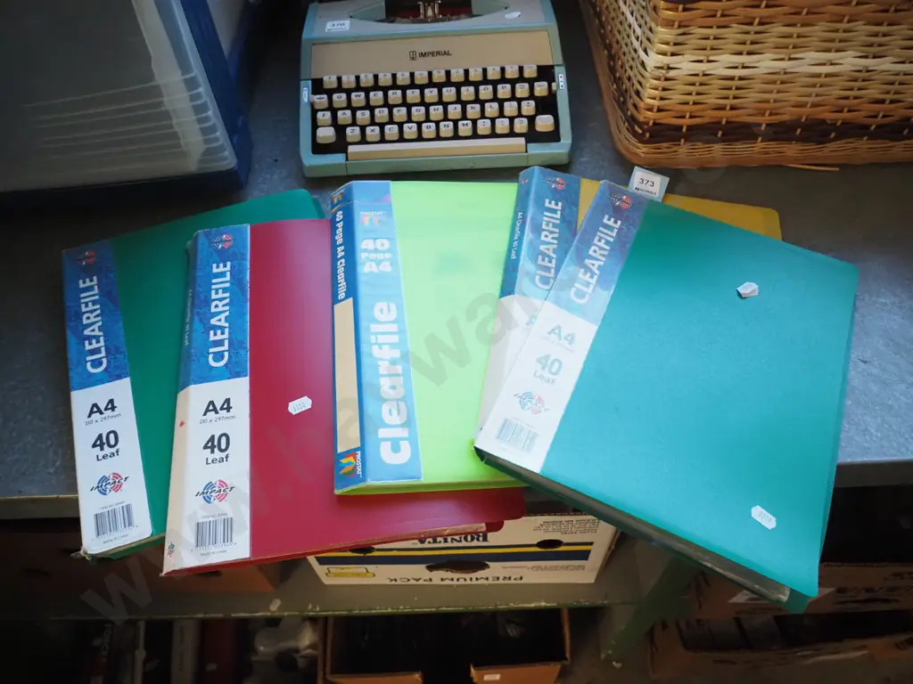 5x clear file folders of stamps Image 1++