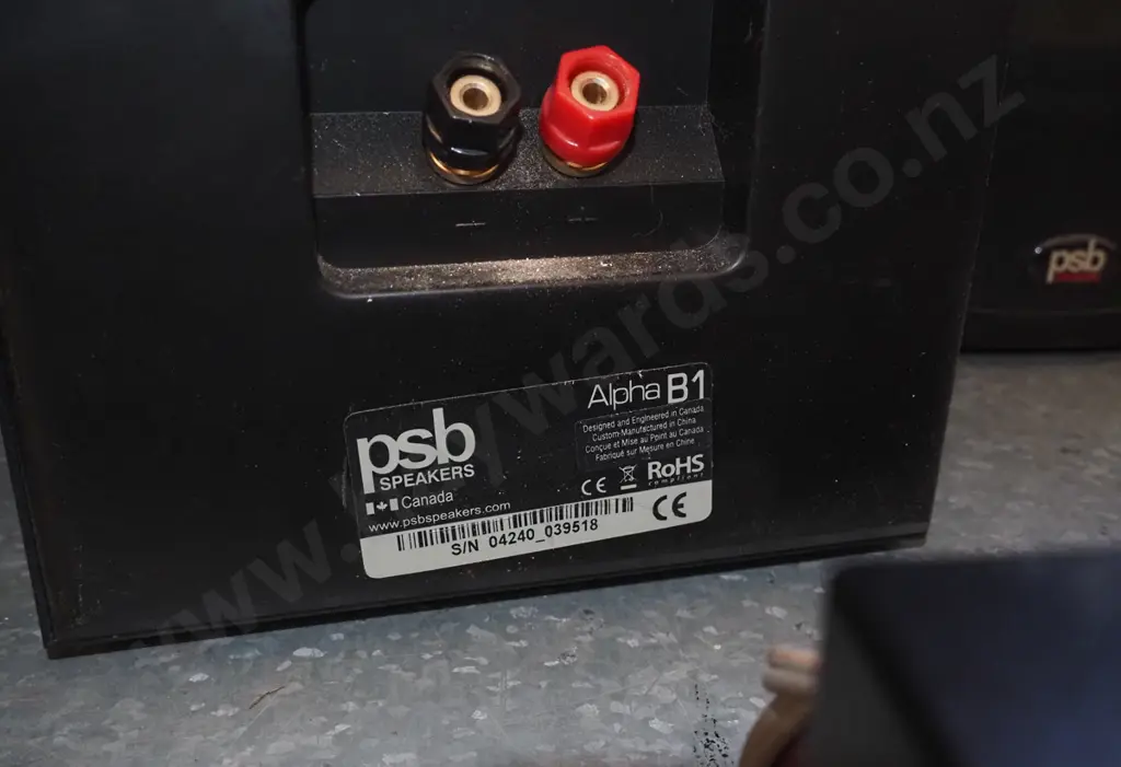 2x PSB book shelf speakers, Panasonic DVD player, speaker selection system Image 1++