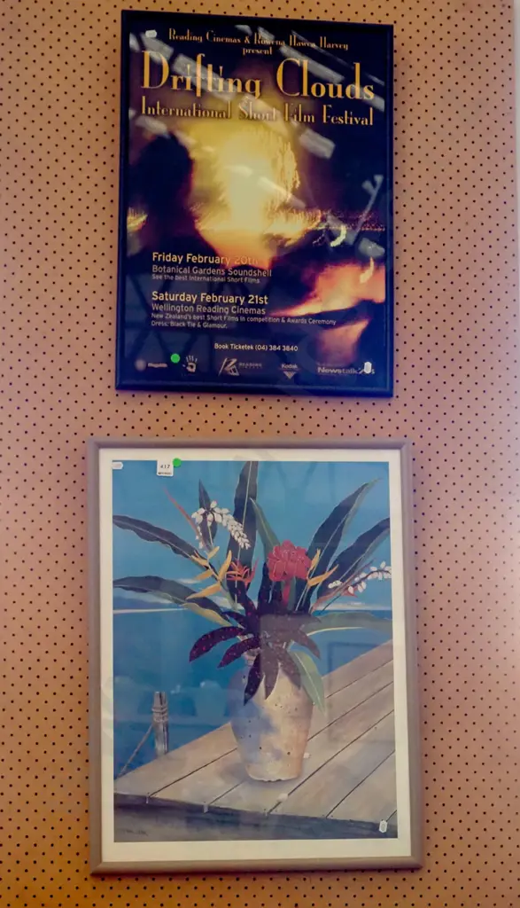 framed poster print - short film festival, framed print - still life flowers - green dots Image 1++