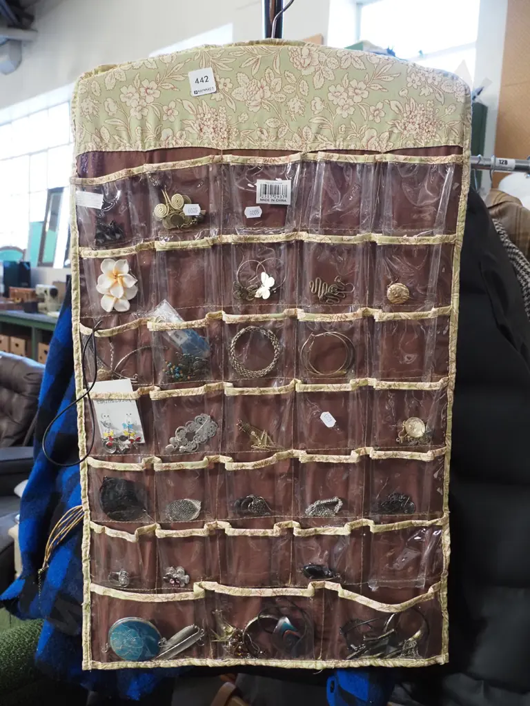 hanging jewellery storage with costume jewellery Image 1++