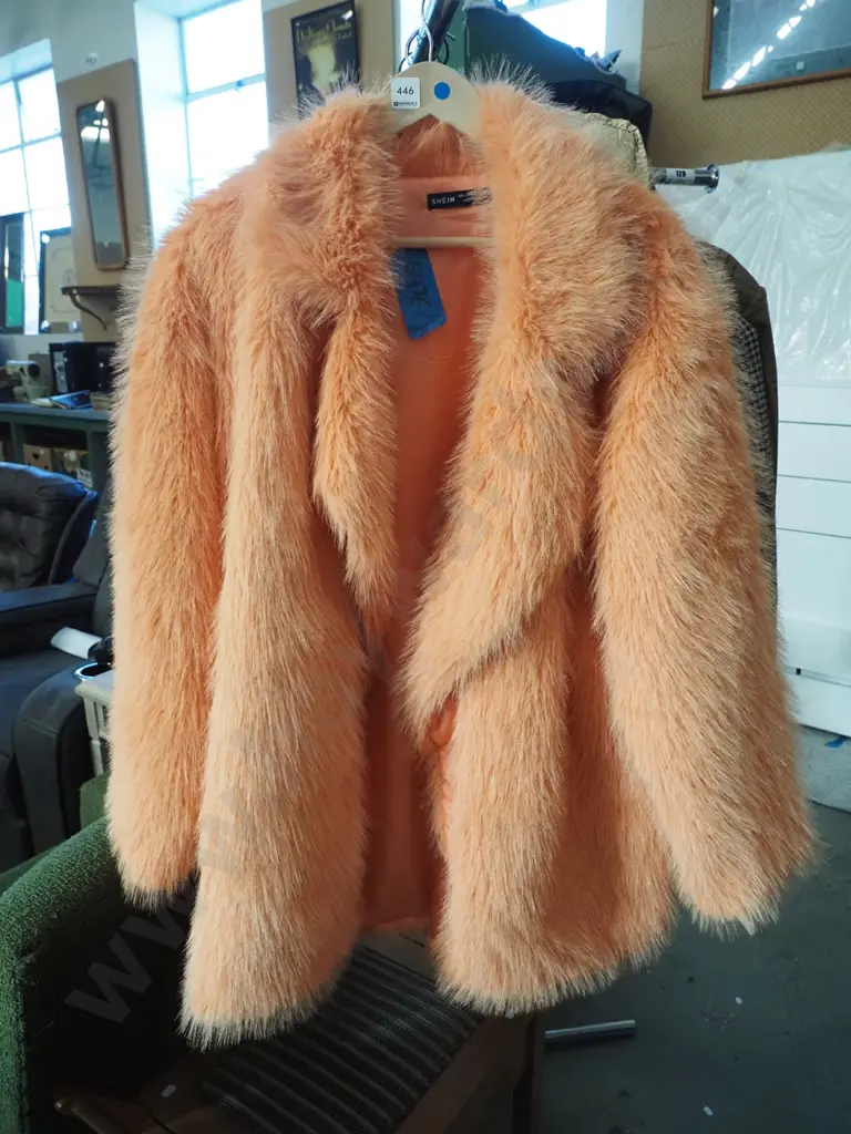 size L orange ladies coat Image 1++