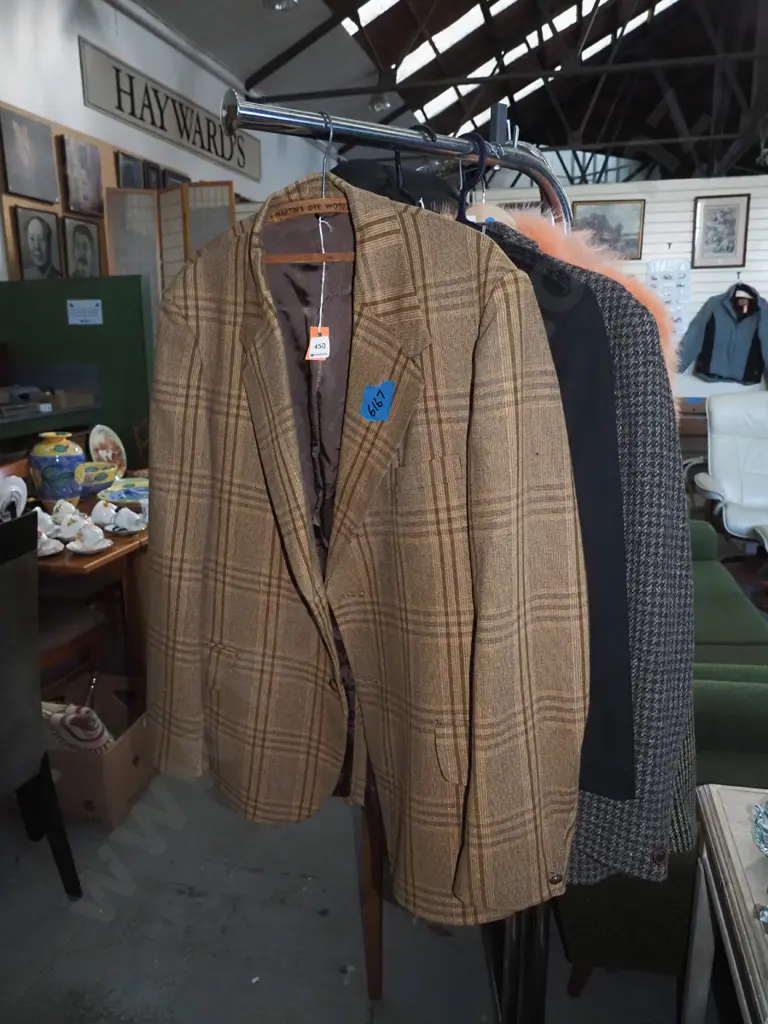 brown checked tweed jacket Image 1++