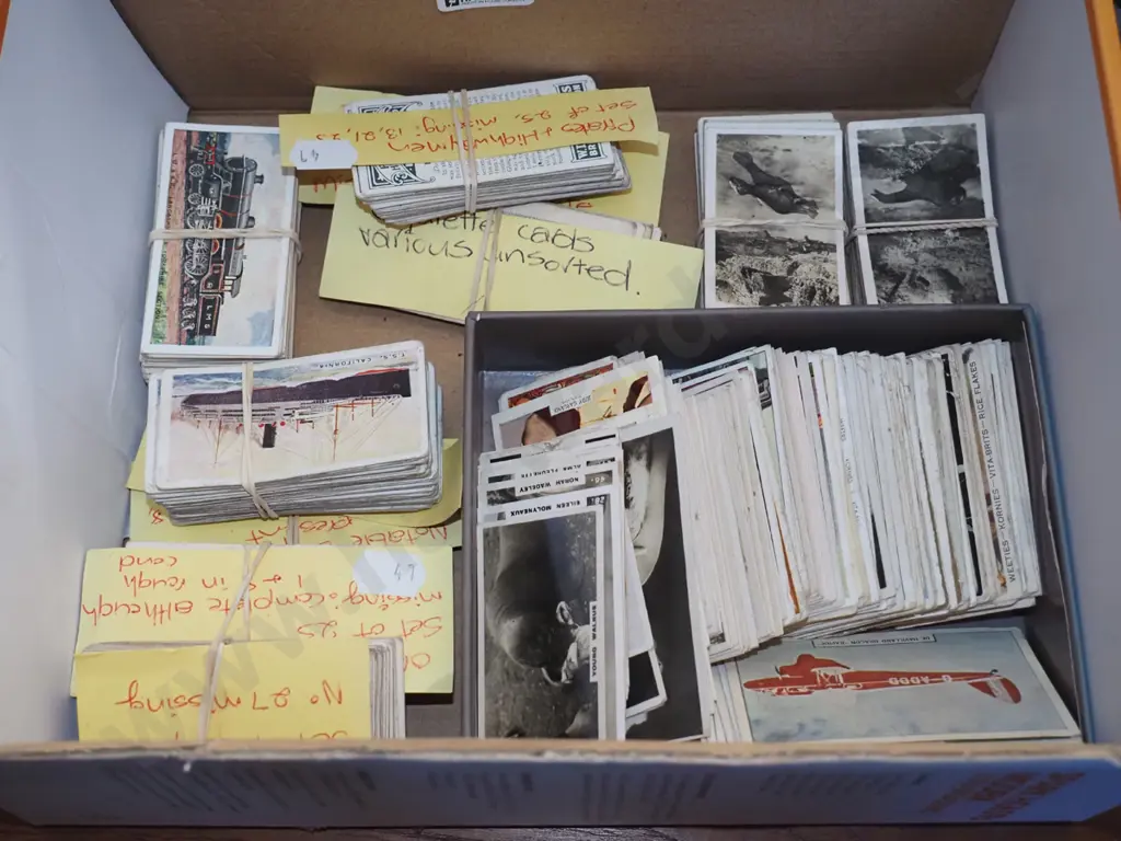 box of vintage collector cards Image 1++