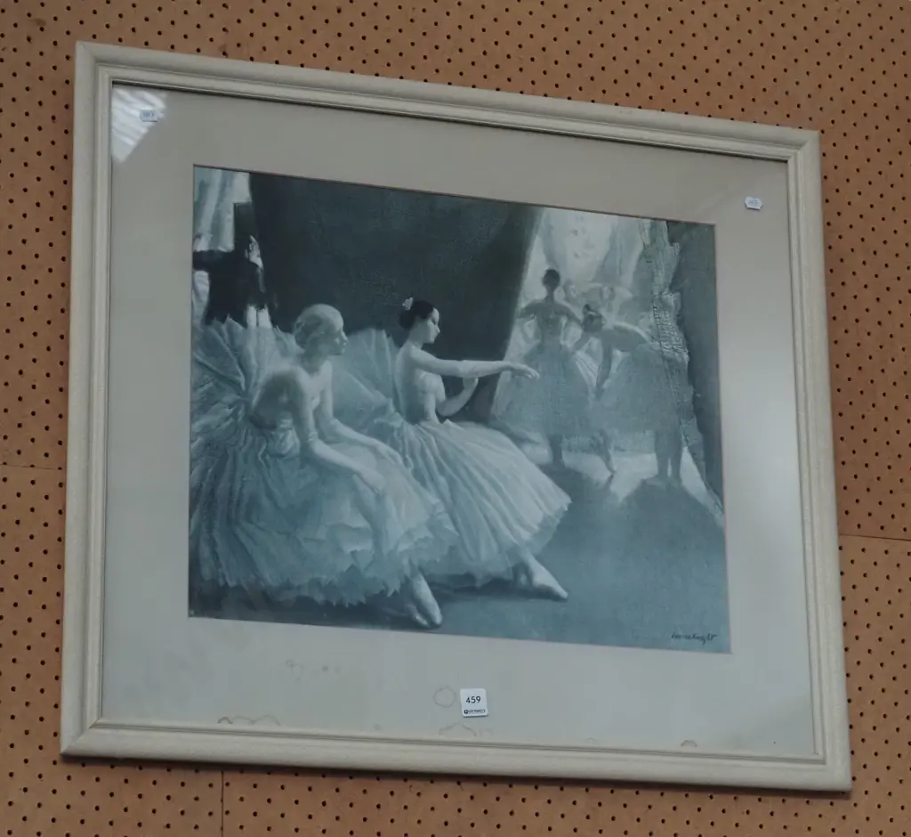 framed print - ballerinas - some water damage Image 1++