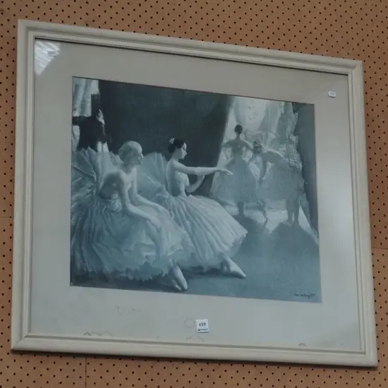 framed print - ballerinas - some water damage