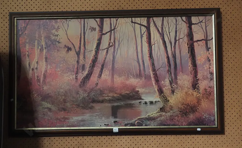 framd print - woodland stream scene Image 1++