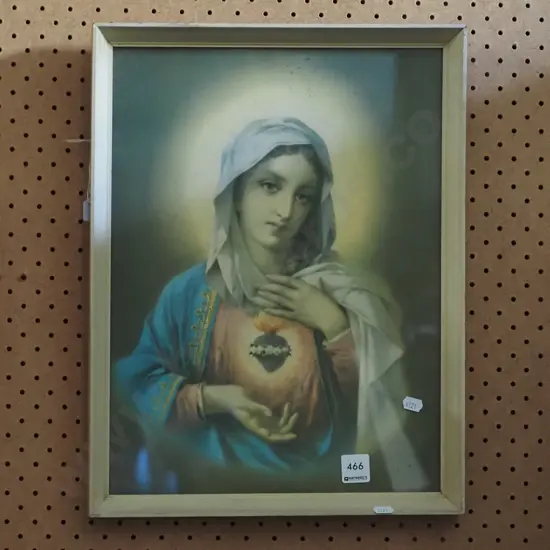 framed religious print