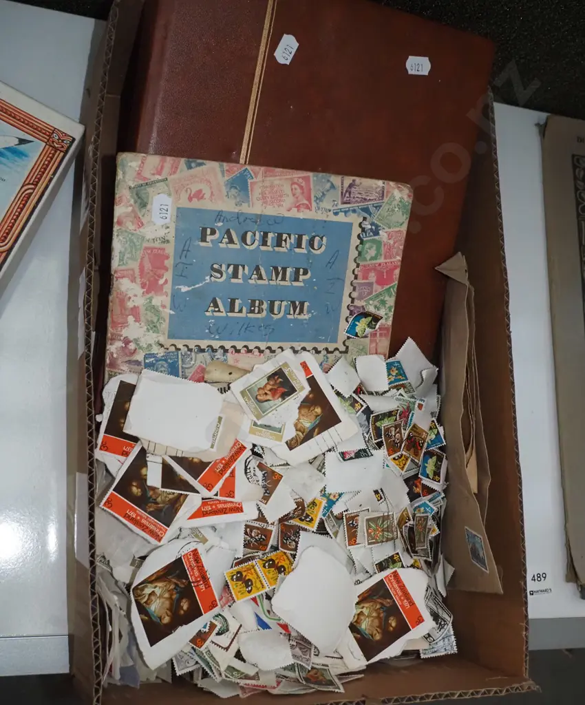 box of stamps and albums Image 1++