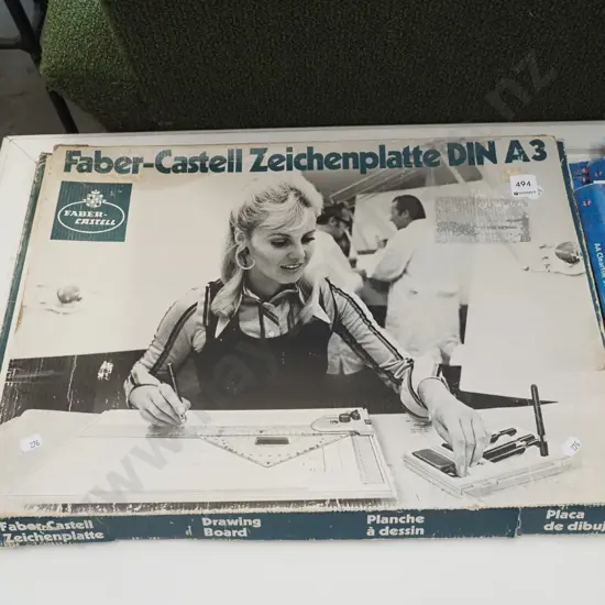 box; Faber Castell technical drawing set