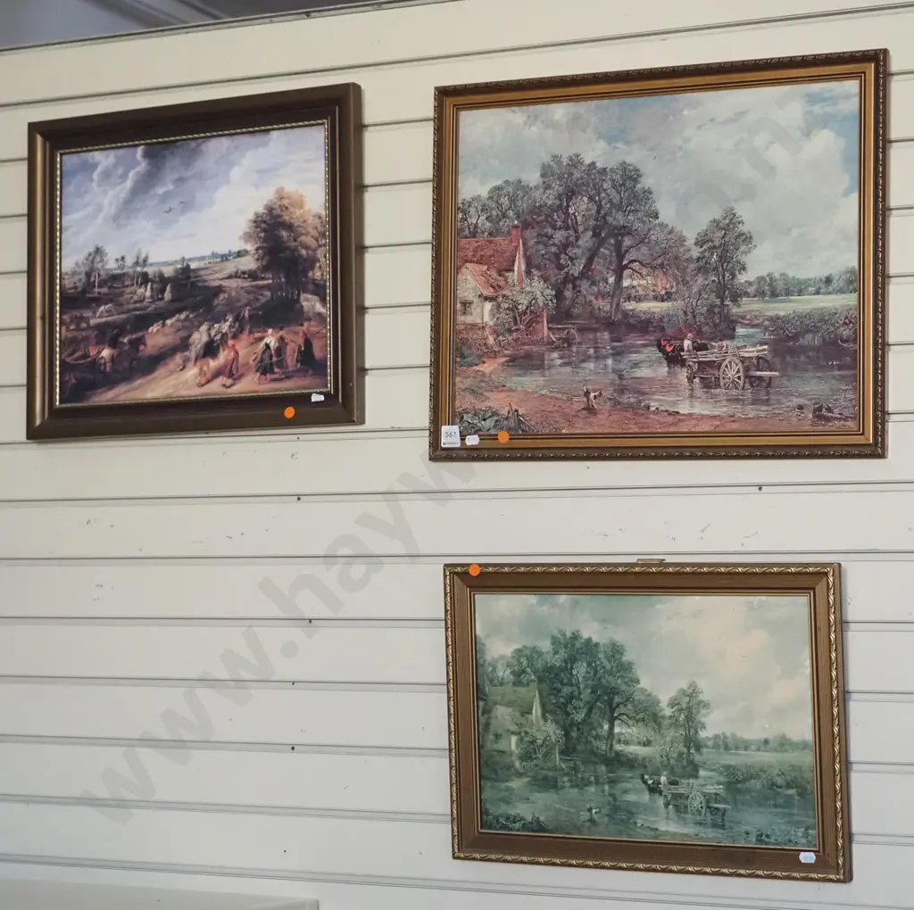 3x Constable prints - orange dots Image 1++