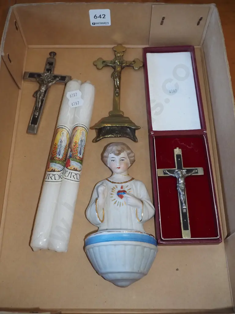 box; crucifix, candles etc Image 1++