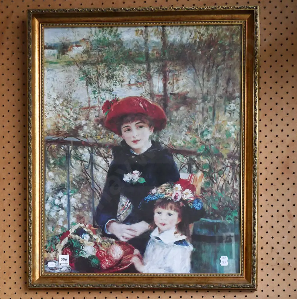 framed Renoir print - Two Sisters on the Terrace Image 1++