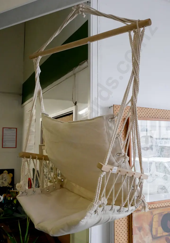 canvas and rope swing seat Image 1++