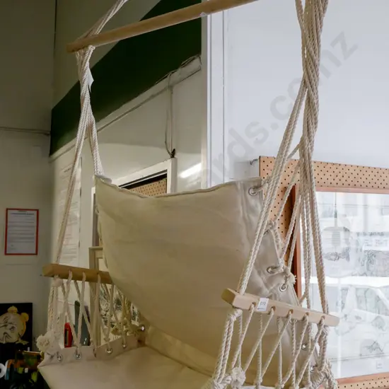 canvas and rope swing seat