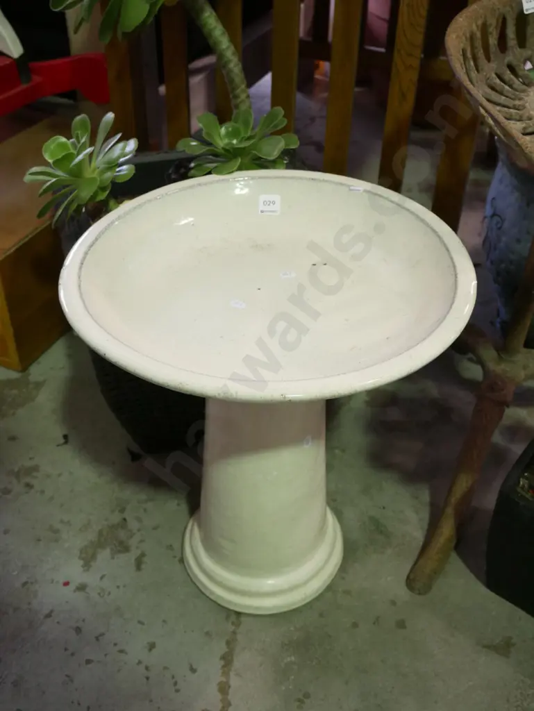 ceramic glazed bird bath H-470 Image 1++