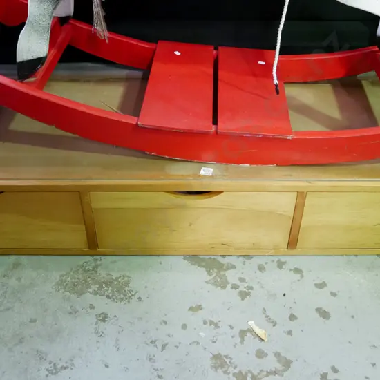 set of 3 rimu underbed drawers H-240 W-1450 D-485