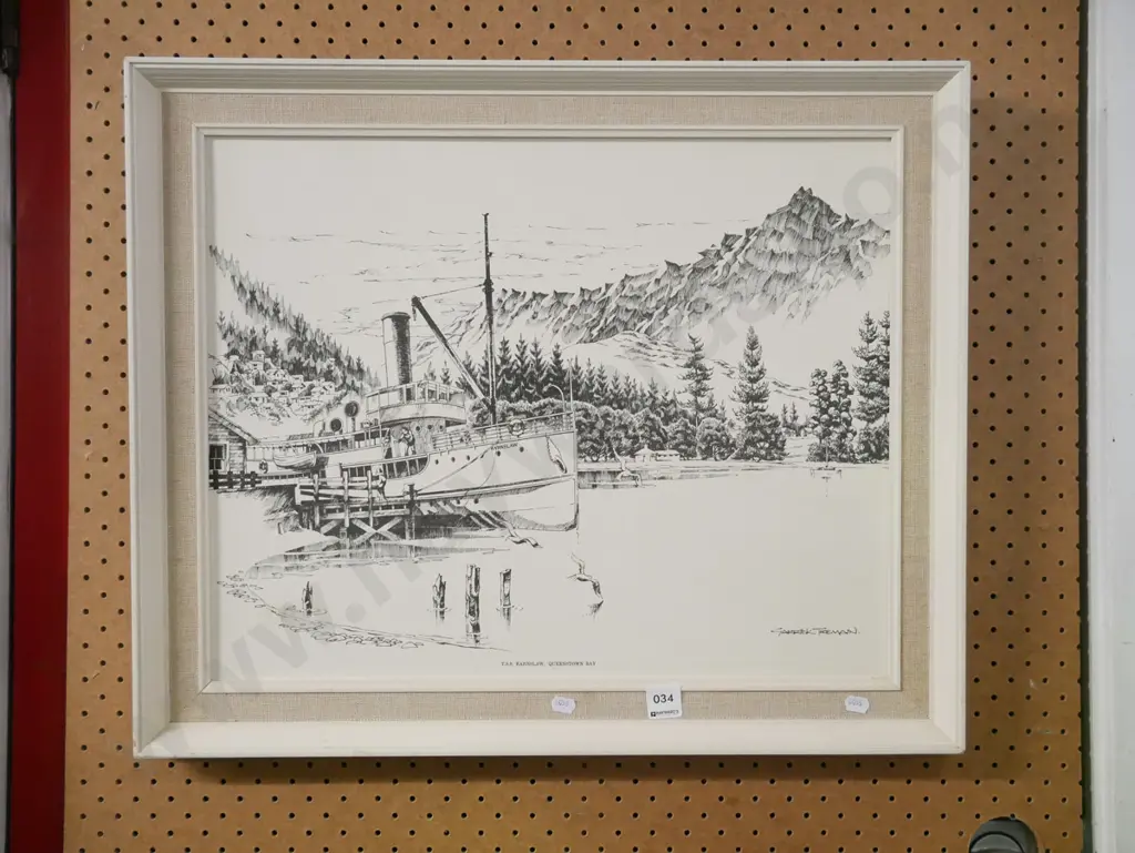 framed Garrick Tremain print - Earnslaw Image 1++