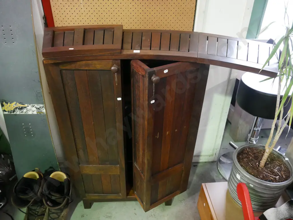 hardwood outdoor bar H-1050 Extended W-1500 D-385 Image 1++