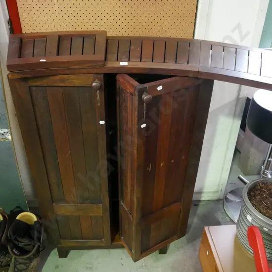 hardwood outdoor bar H-1050 Extended W-1500 D-385