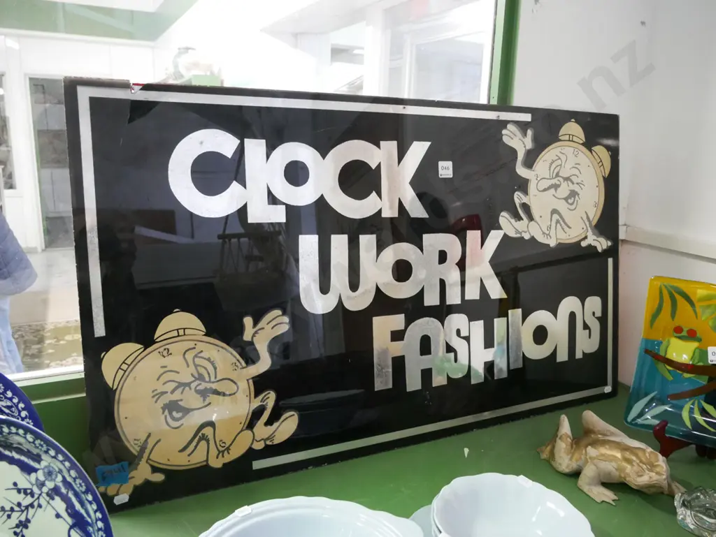 perspex sign - Clock Work Fashions Image 1++