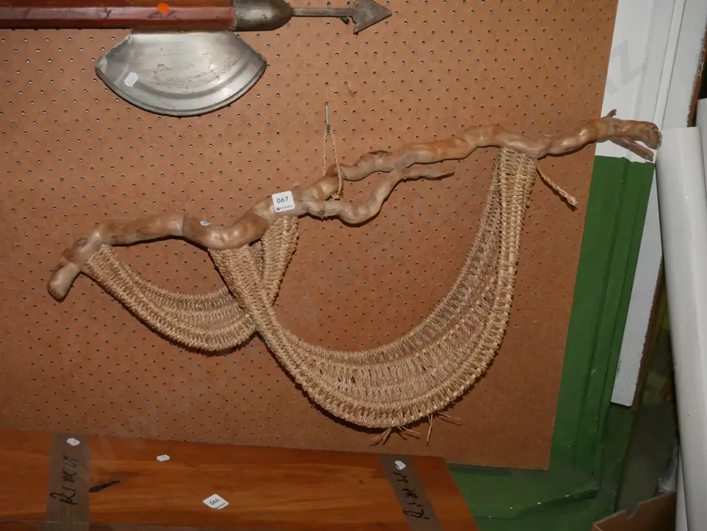 unusual driftwood and seagrass dual basket Image 1++