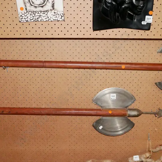 2x reproduction medieval battle axes