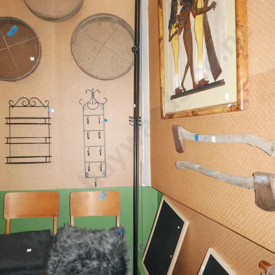 2x black curtain rails