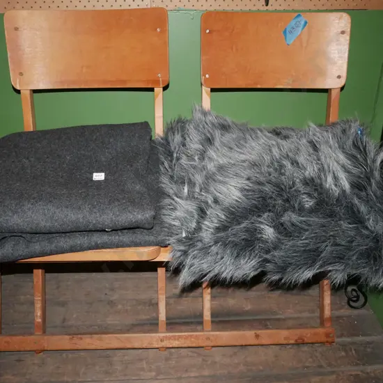 faux and grey blankets