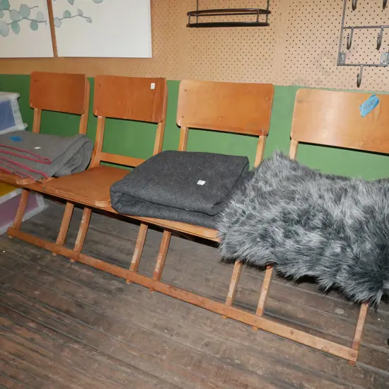 4x plywood foldaway chairs bank