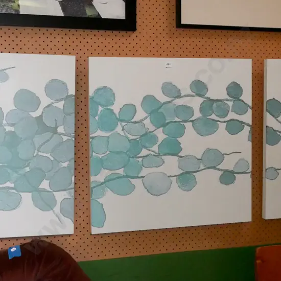 boxed print triptych - tree blossom - fading